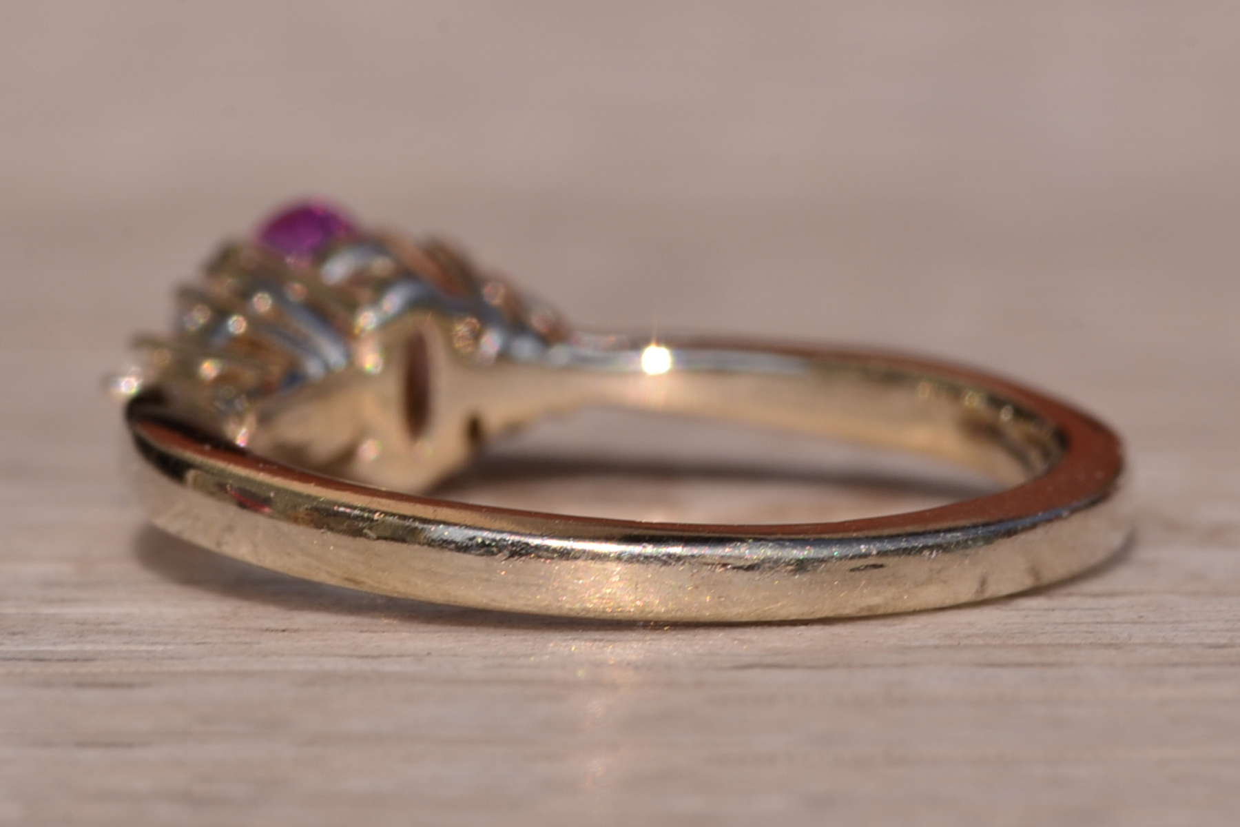 SOLD - The Parker Rock: Pink Sapphire and Diamond Ring in White Gold - Image 4