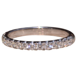 The Michael M Lane: Michael M Signed White Gold French Set Diamond Band Set with Diamonds