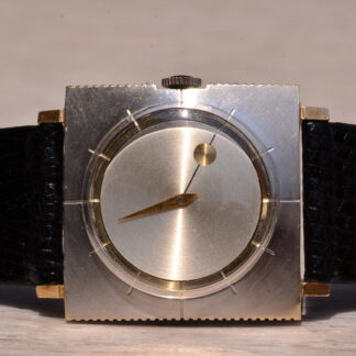 Mid Century Modern White and Yellow Gold Elgin with Movado Dial