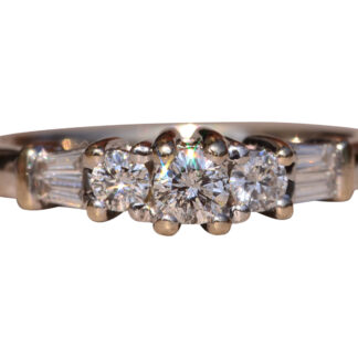 The Water Hole Road: Vintage Three Stone Diamond Ring