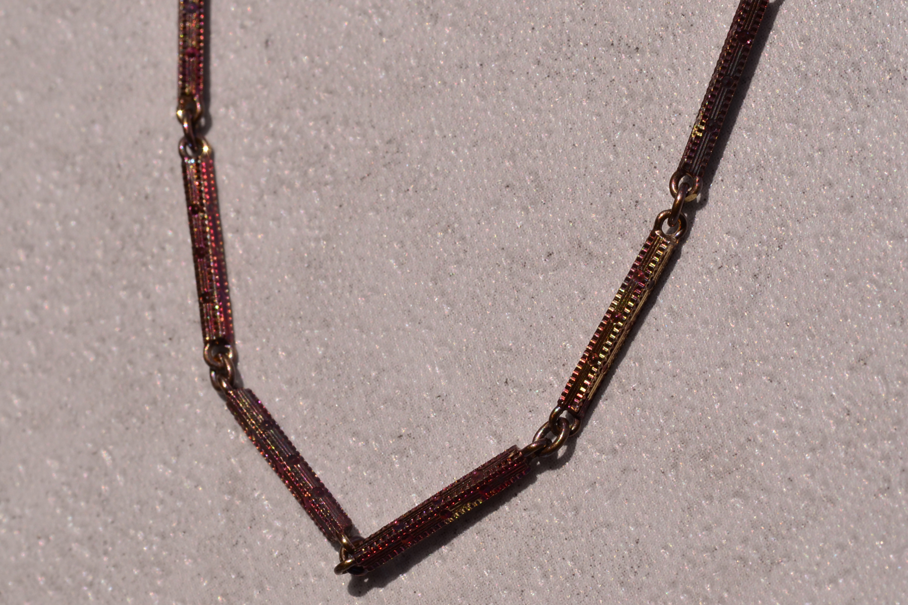 The 84th Street: Antique Art Deco Era Purple Toned Yellow Gold Bracelet - Image 3