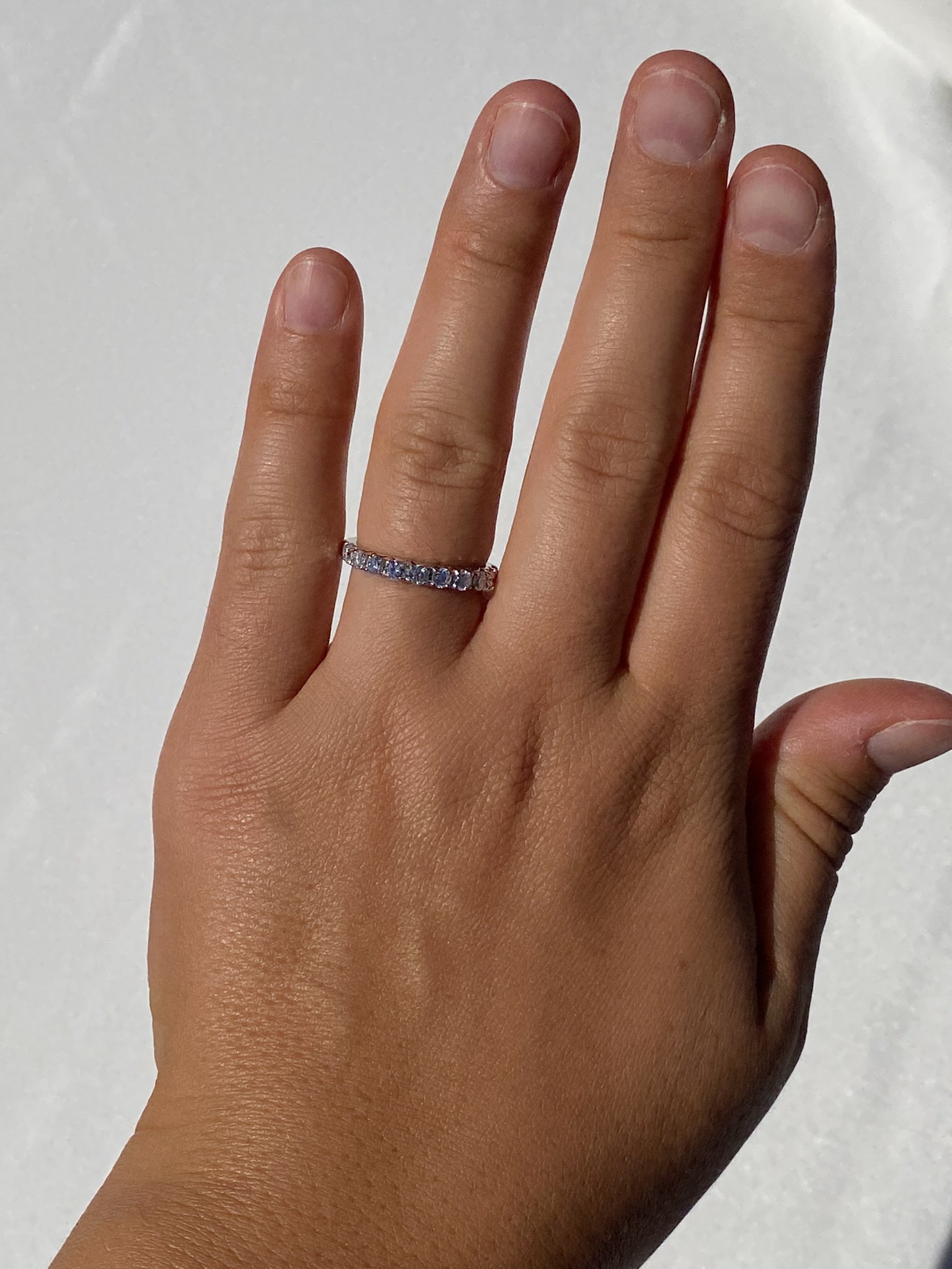 The 9th Street: French Set Natural Diamond Band in White Gold - Image 7
