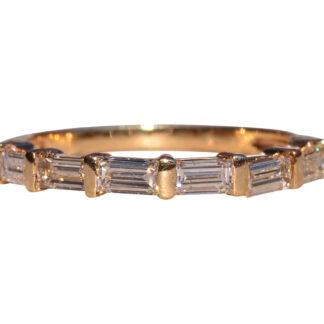 The 75th Street: East to West Set Baguette Diamond Band in Yellow Gold