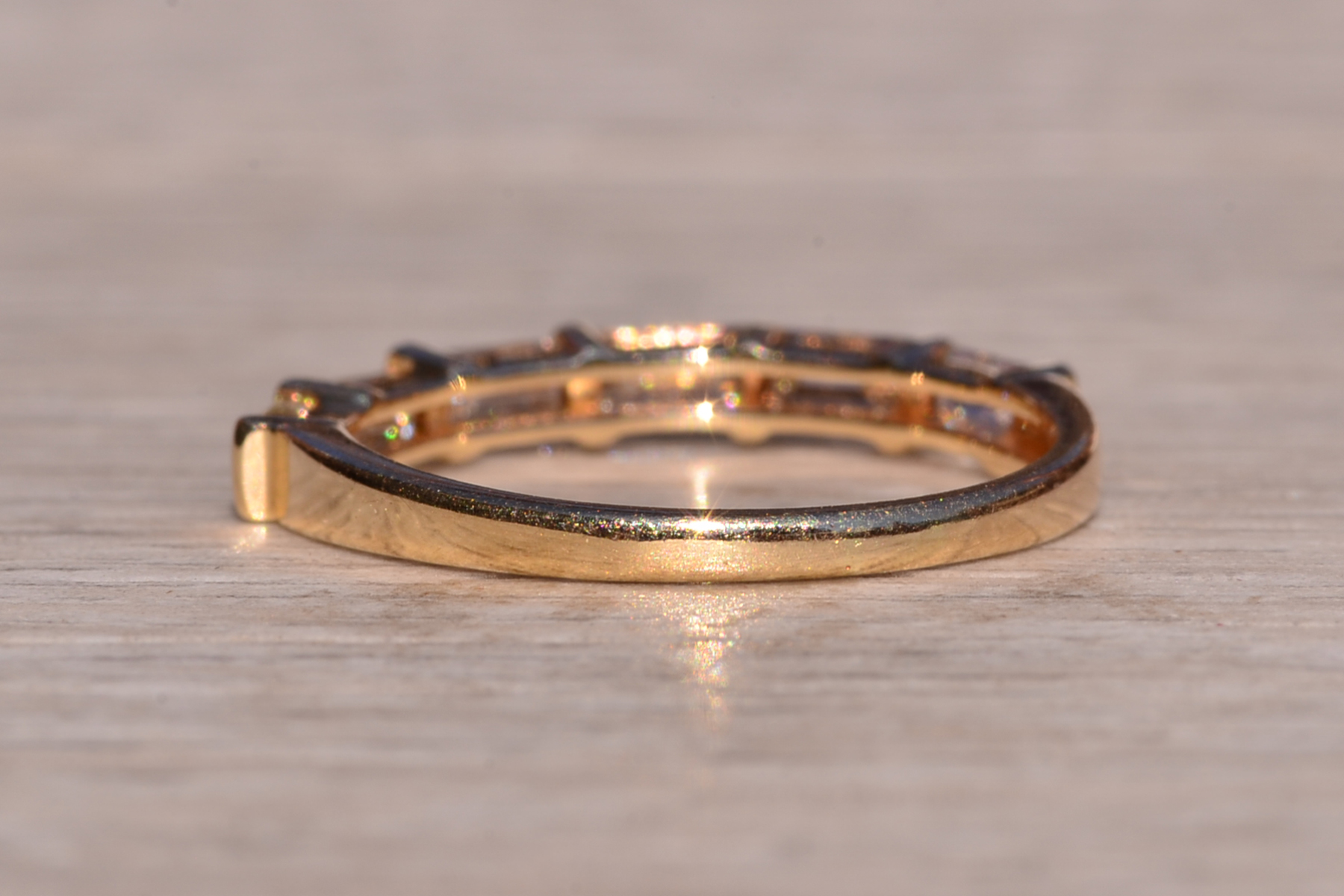 The 75th Street: East to West Set Baguette Diamond Band in Yellow Gold - Image 4