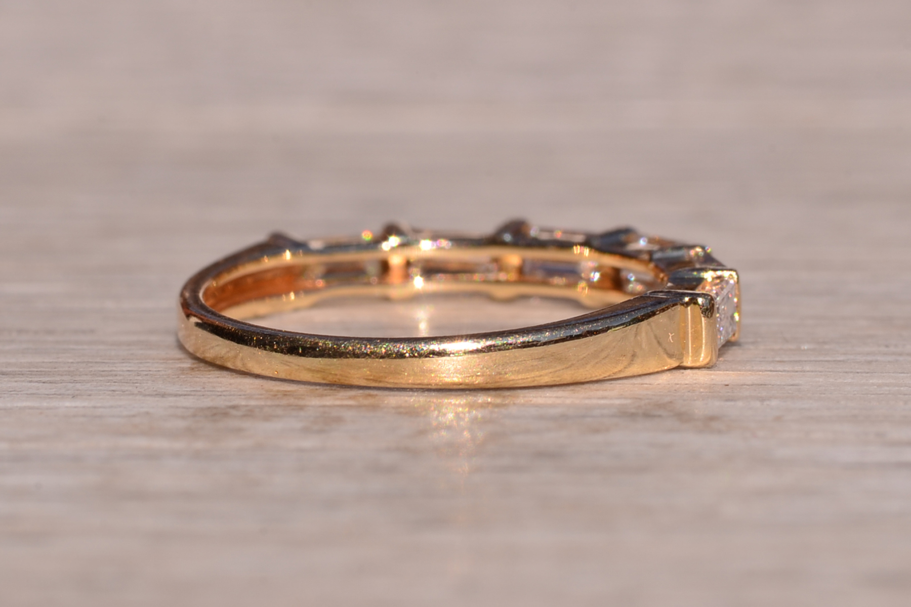 The 75th Street: East to West Set Baguette Diamond Band in Yellow Gold - Image 5