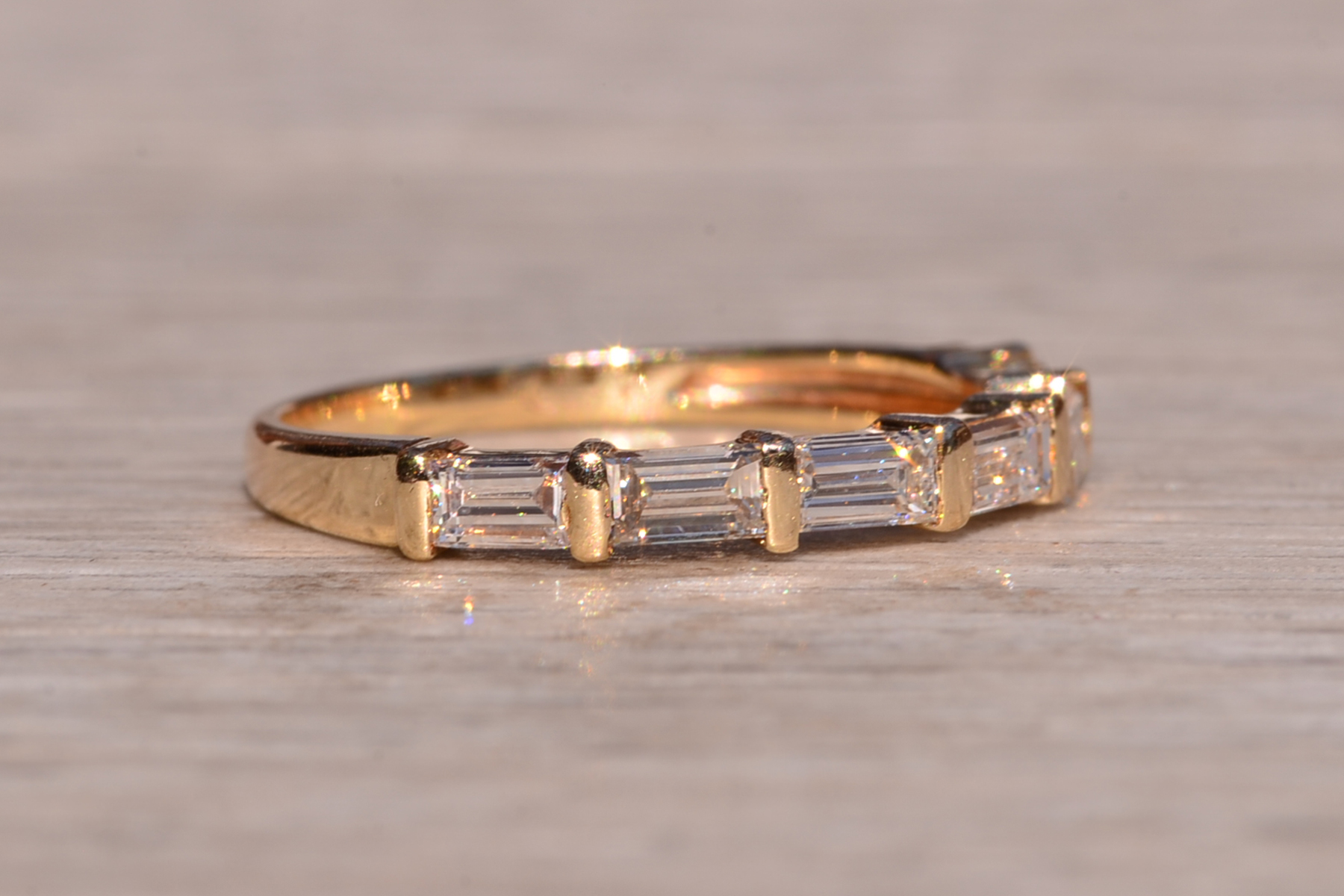 The 75th Street: East to West Set Baguette Diamond Band in Yellow Gold - Image 6