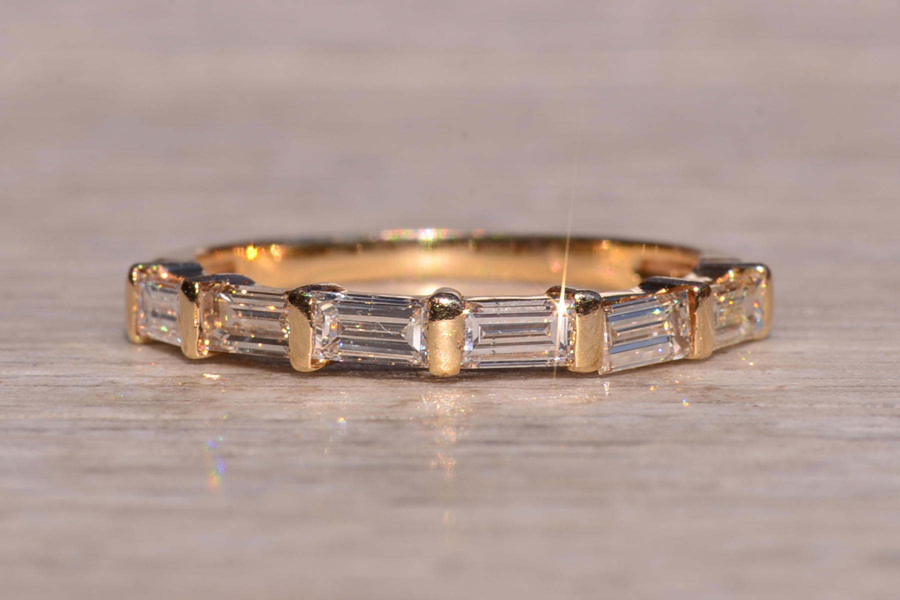 The 75th Street: East to West Set Baguette Diamond Band in Yellow Gold - Image 7