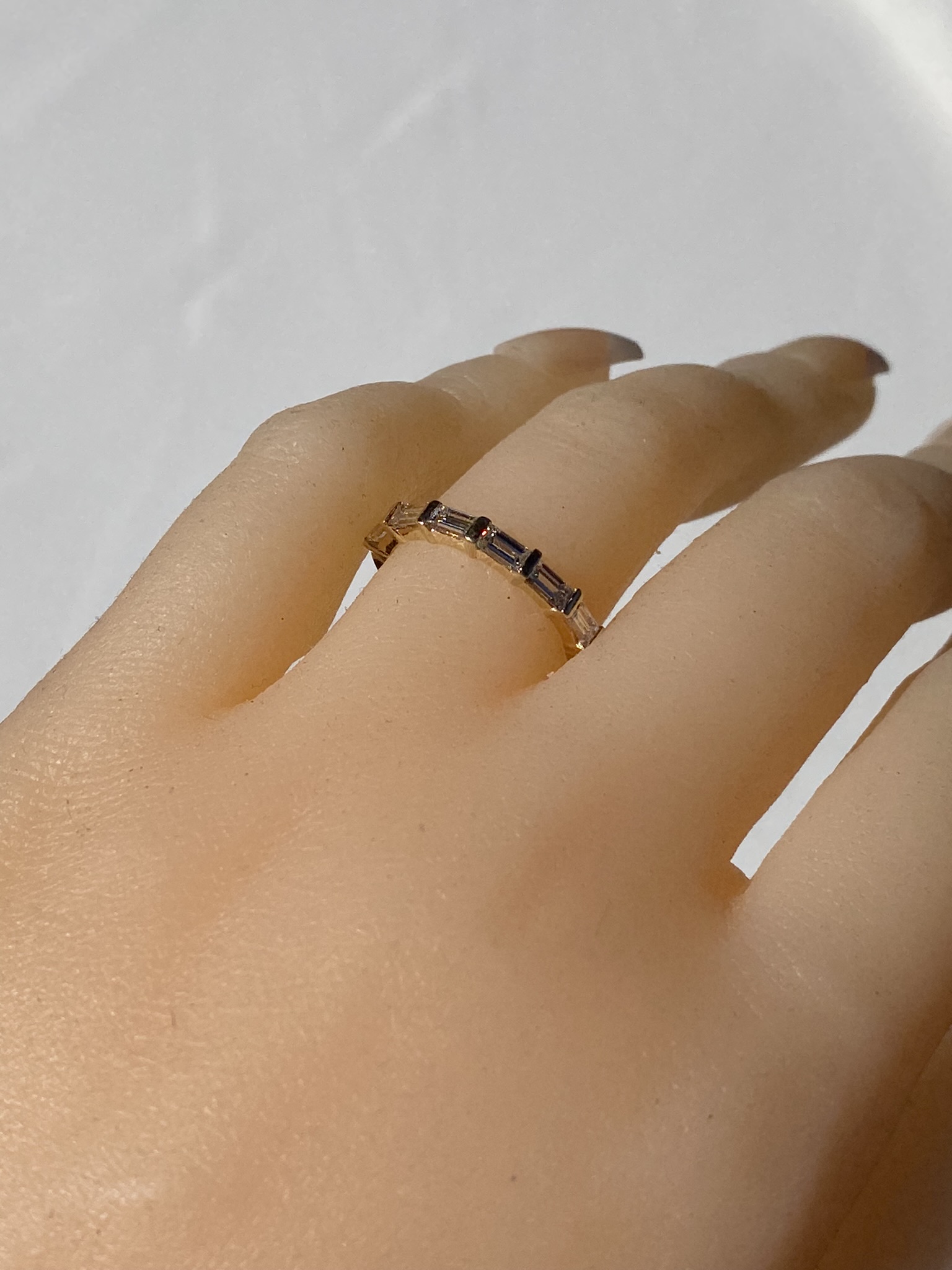 The 75th Street: East to West Set Baguette Diamond Band in Yellow Gold - Image 10