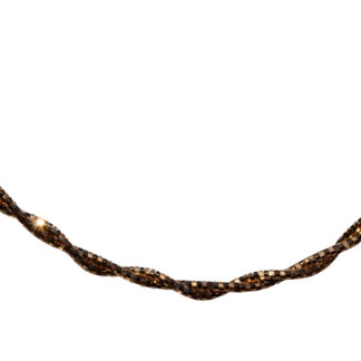 The 3rd Street: Twisted Diamond Cut Faceted Turkish Yellow Gold Necklace