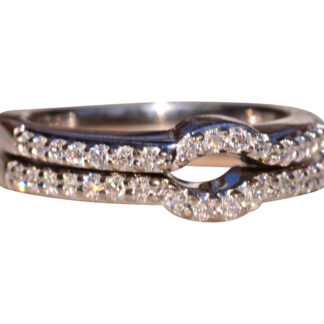 SOLD - The 5th Street:  A. Jaffe Signed Diamond Band in White Gold