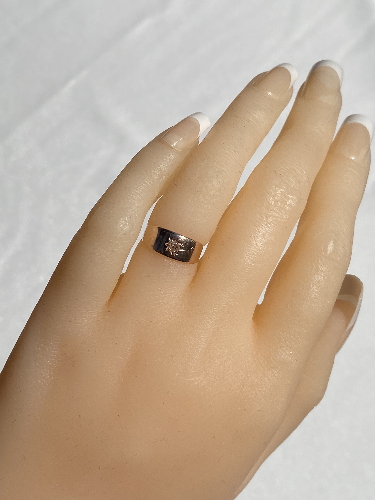 SOLD - The 82nd Street: Antique Rose Gold and Chunky Old Mine Cut Natural Diamond Ring - Image 9