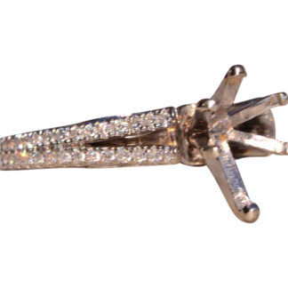 Si Creations Signed Diamond Semi Mount in White Gold