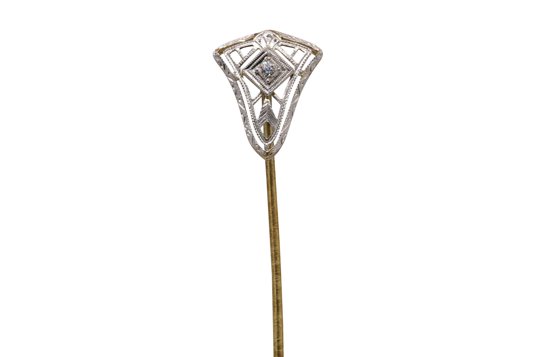 The 16th Street: Platinum Topped Art Deco Diamond Stickpin