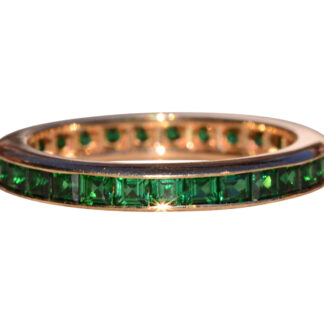 SOLD - The 49th Street: Vintage Channel Set Emerald Eternity Band
