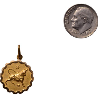 SOLD - The 165th Street: Signed Taurus the Bull Pendant in Yellow Gold