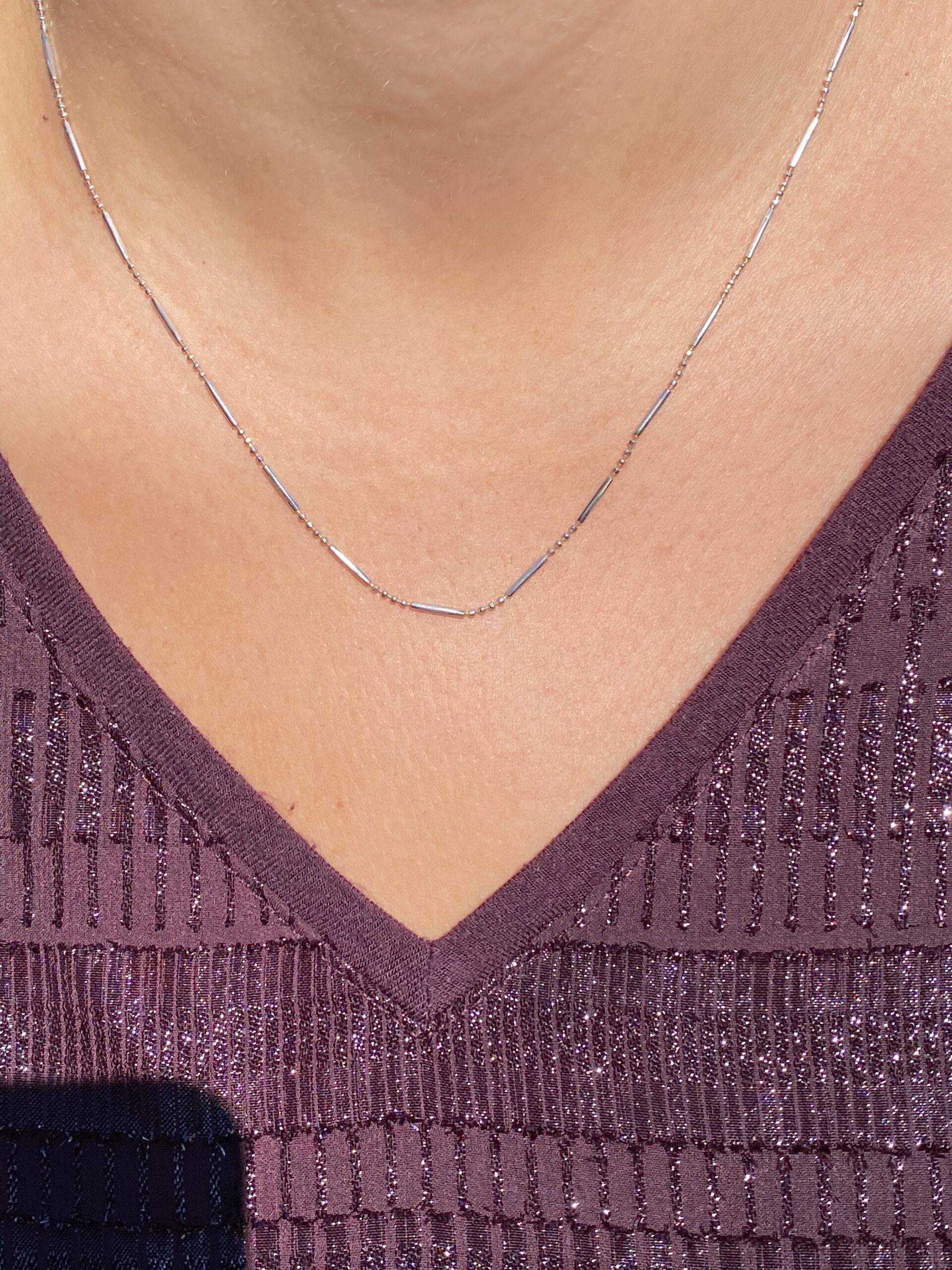 The 87th Street: Italian Made Specialty Chain in White Gold - Image 4