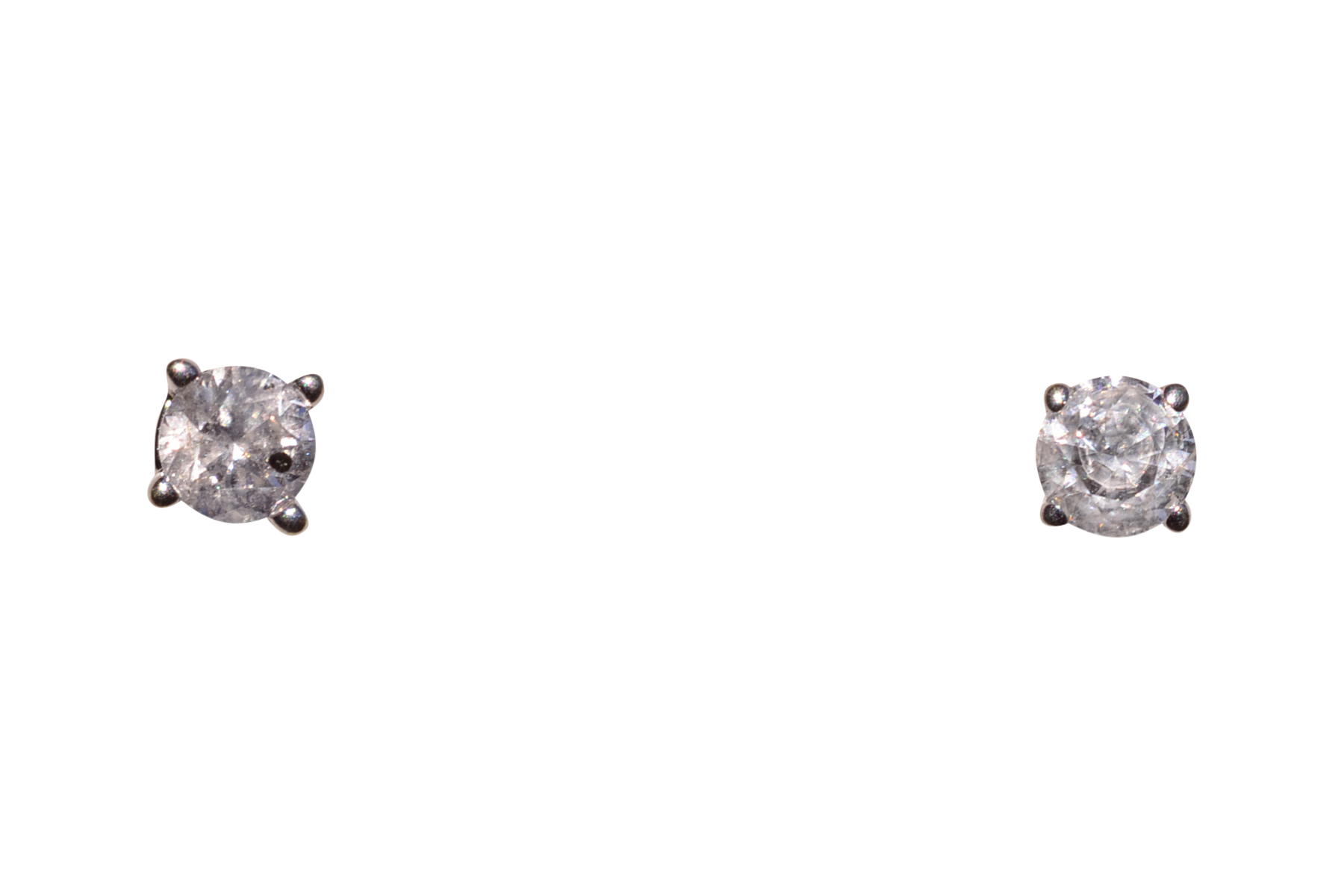 The 146th Street: White Gold Natural Diamond Studs