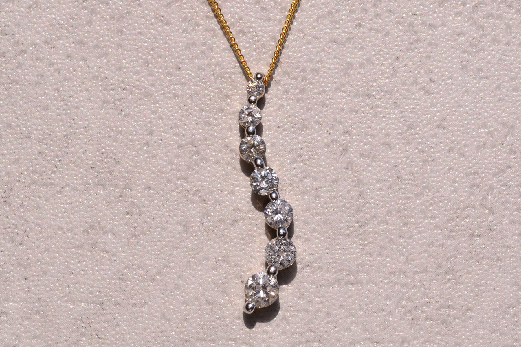 The 150th Street: Yellow Gold and Natural Diamond Journey of Life Pendant - Image 2