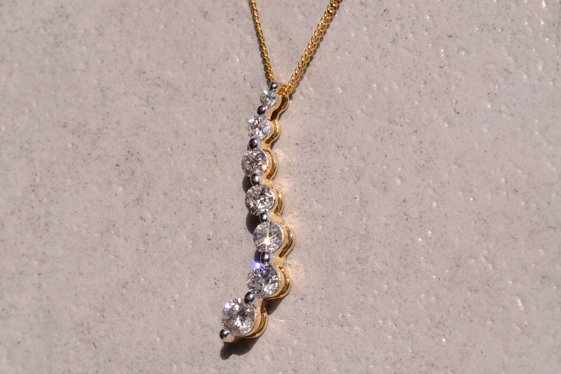 The 150th Street: Yellow Gold and Natural Diamond Journey of Life Pendant - Image 3