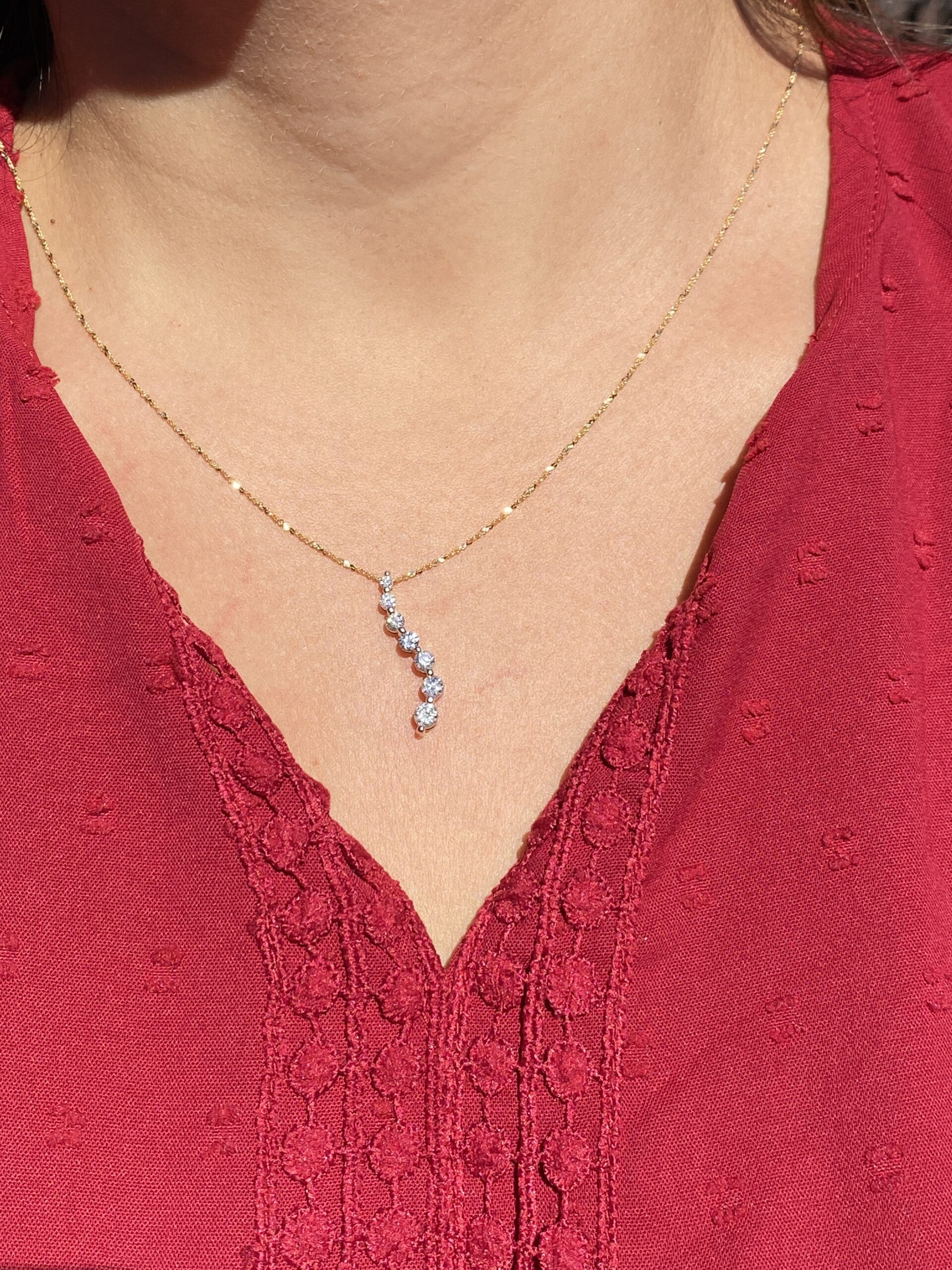 The 150th Street: Yellow Gold and Natural Diamond Journey of Life Pendant - Image 4