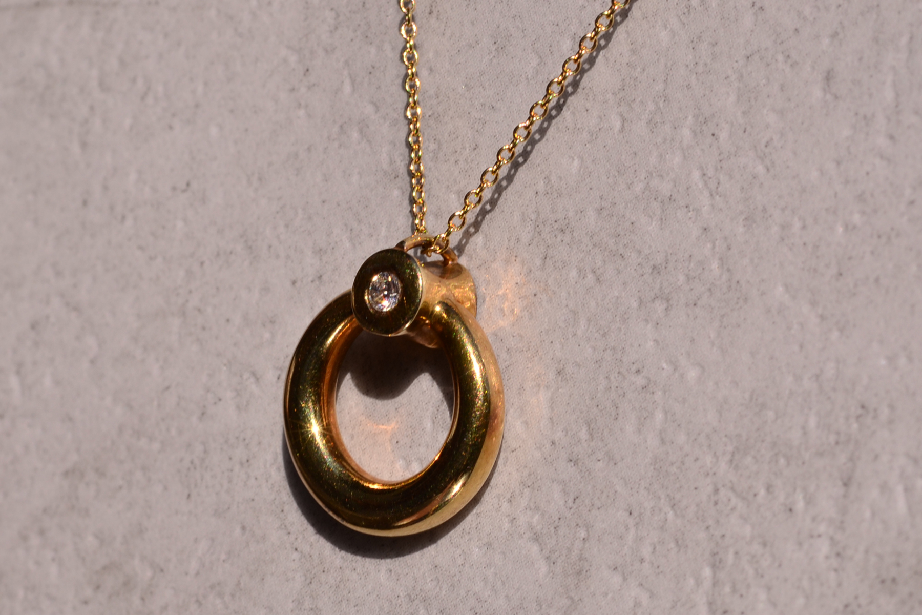 The 105th Street: Signed Yellow Gold and Natural Diamond Necklace - Image 4