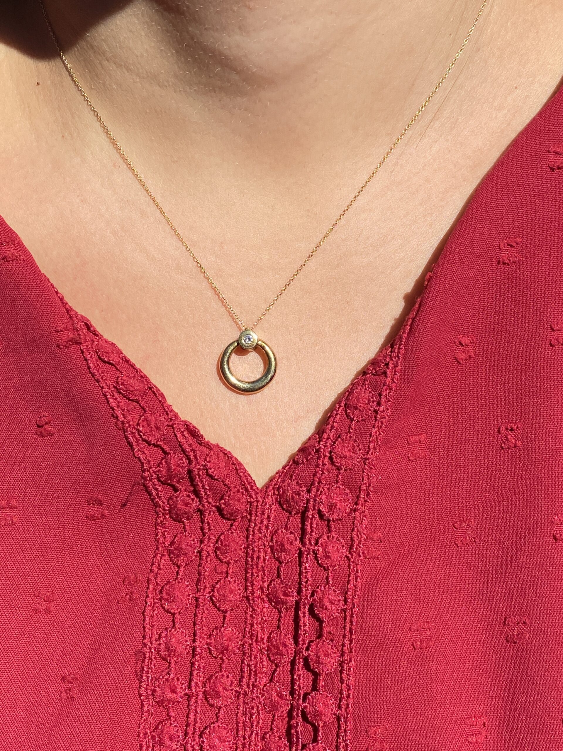 The 105th Street: Signed Yellow Gold and Natural Diamond Necklace - Image 5