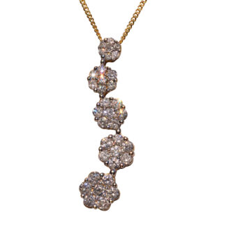 The 97th Street: Natural Diamond Journey Pendant in Yellow Gold