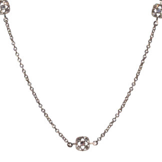 The 131st Street: Tacori Signed White Gold and Natural Diamond Station Chain