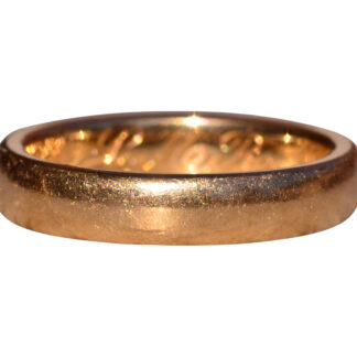 The 102nd Street: Signed Antique Yellow Gold Wedding Band Circa 1907