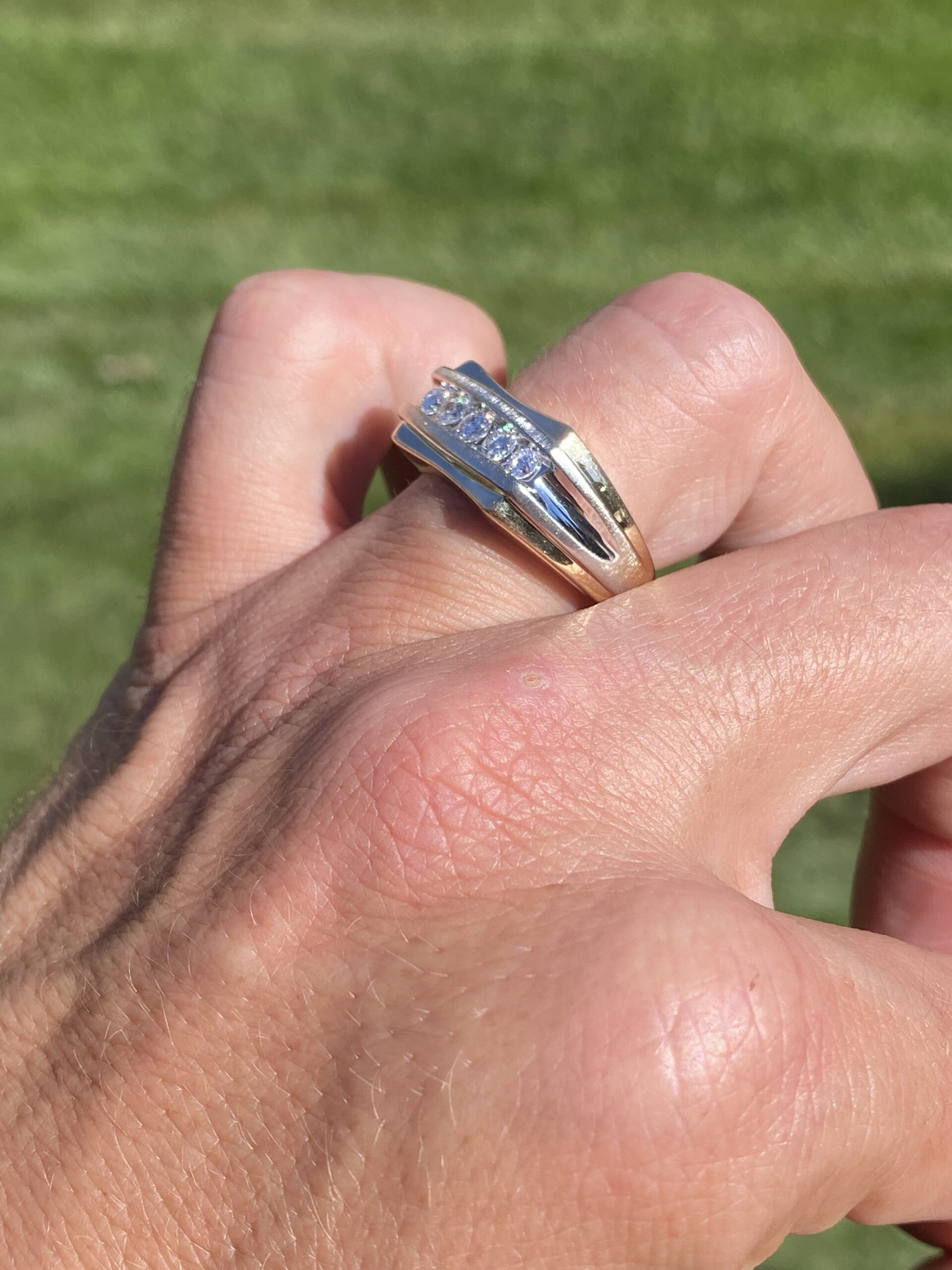 The 103rd Street: Gentleman's Two Tone Diamond Ring - Image 9