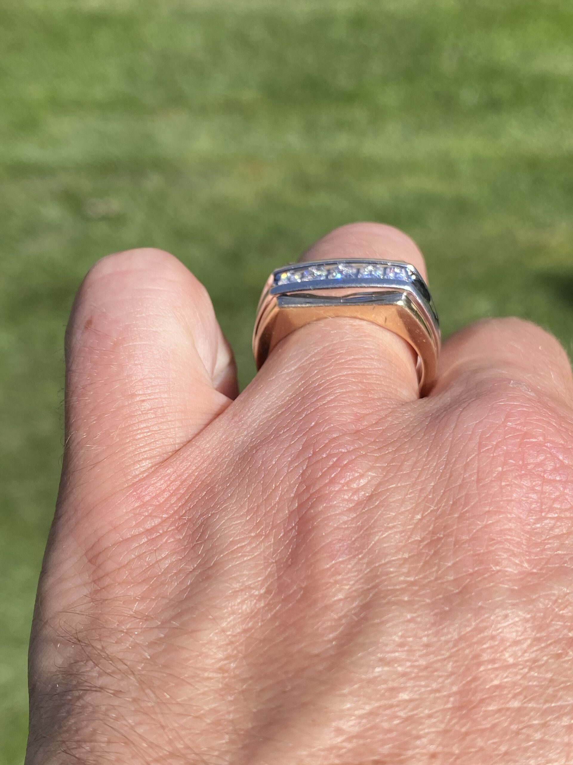 The 103rd Street: Gentleman's Two Tone Diamond Ring - Image 10
