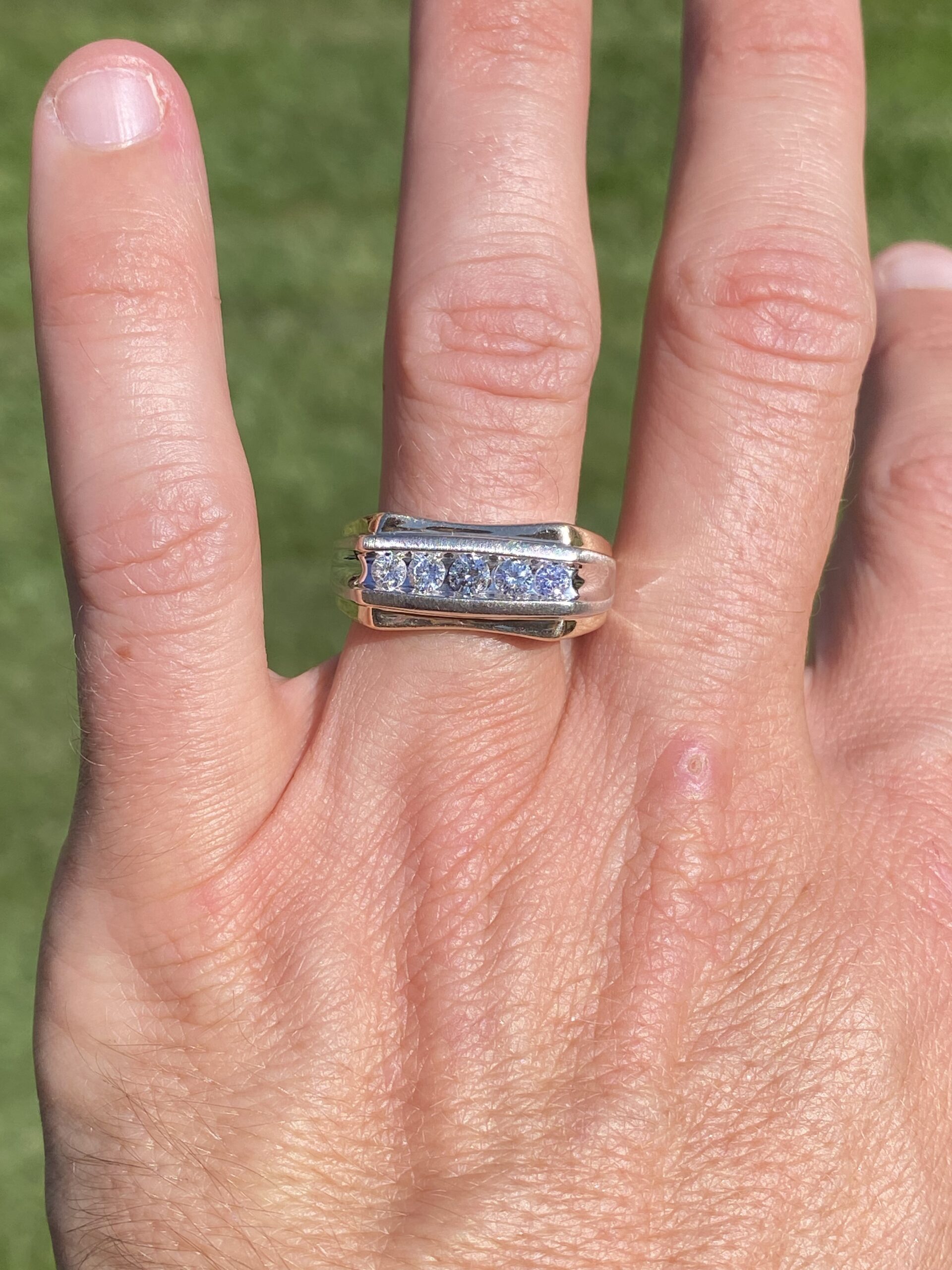 The 103rd Street: Gentleman's Two Tone Diamond Ring - Image 11