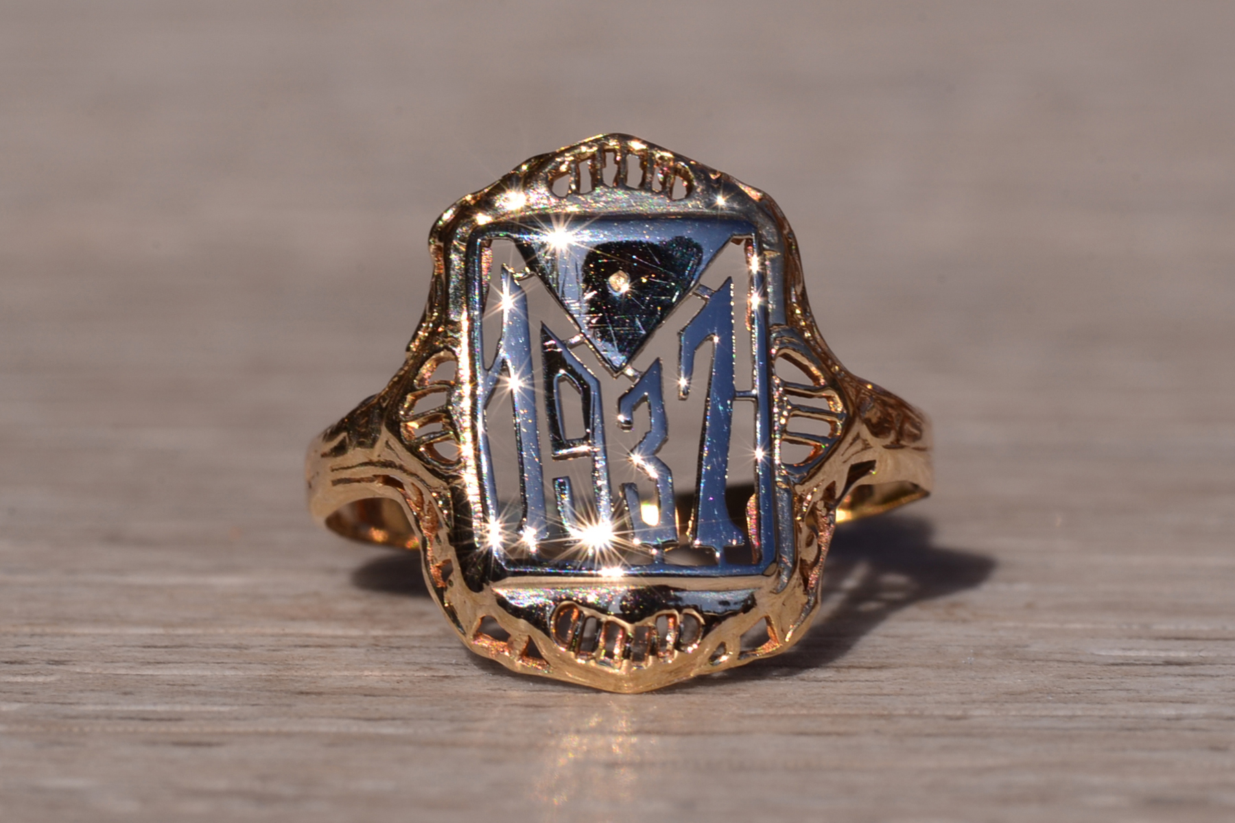 SOLD - The 114th Street: Hand Made Ring Circa 1937 - Image 2