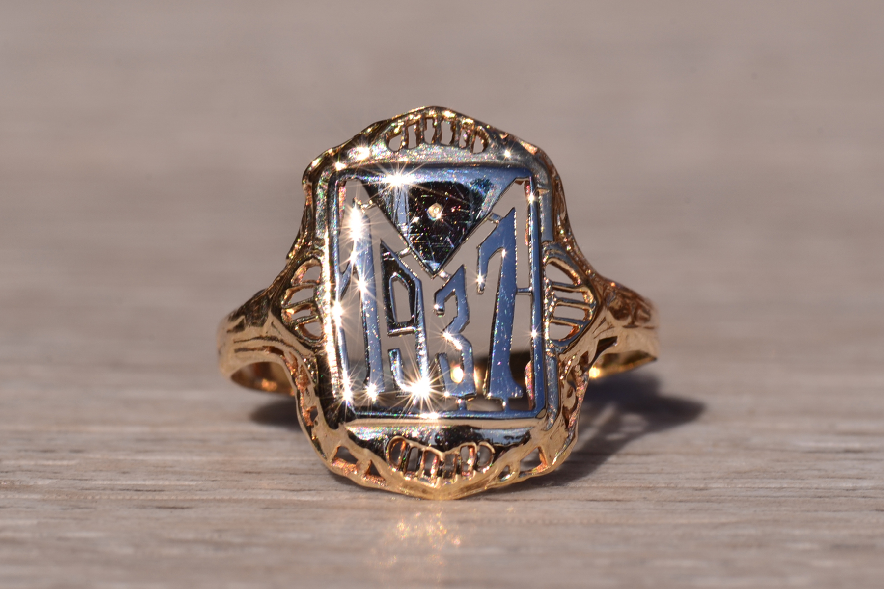 SOLD - The 114th Street: Hand Made Ring Circa 1937 - Image 7