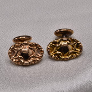 The 155th Street: Art Nouveau Cufflinks in Rose Gold