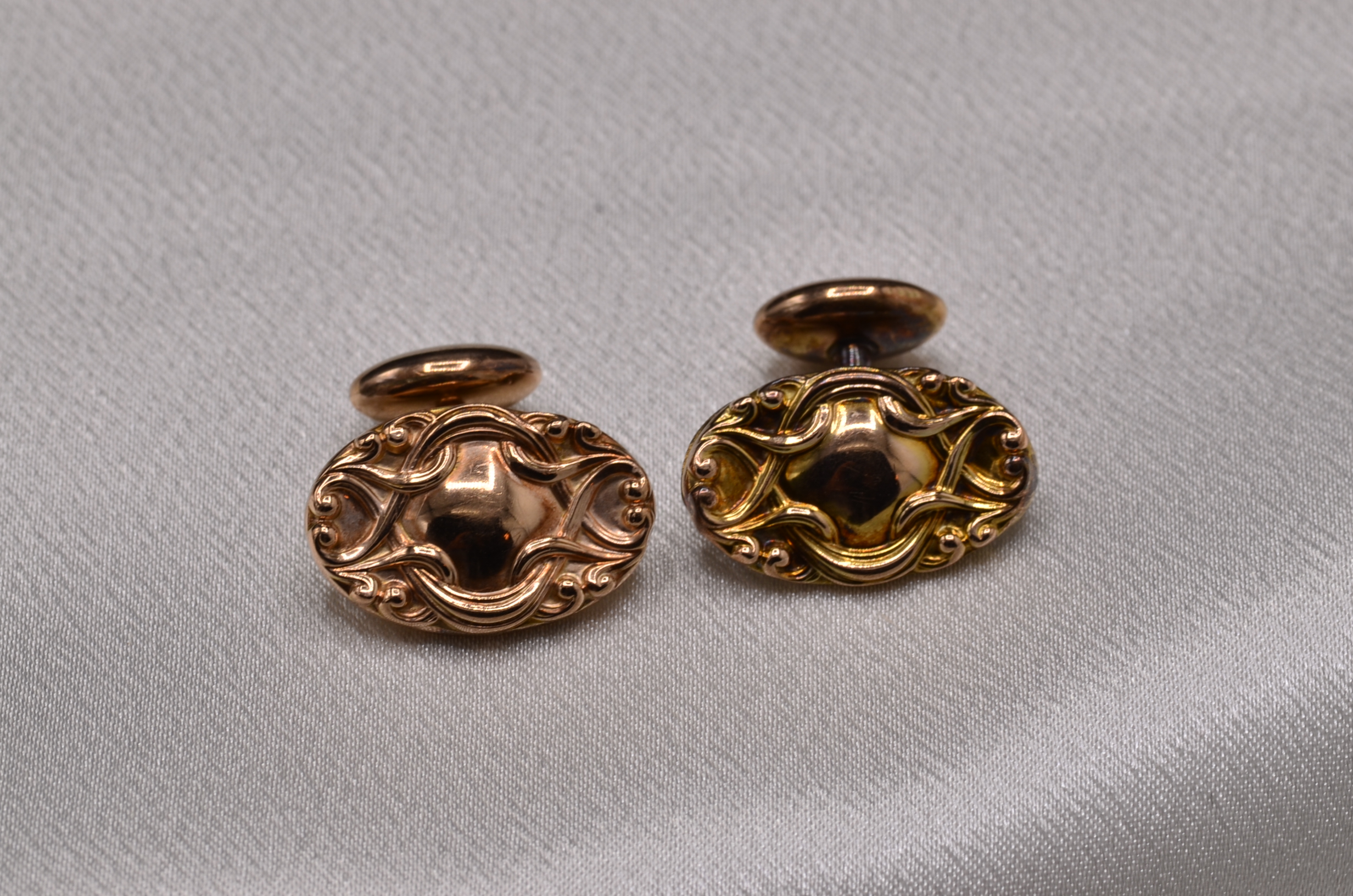 The 155th Street: Art Nouveau Cufflinks in Rose Gold