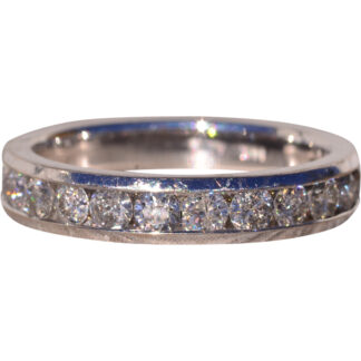 The Asolo: Channel Set Natural Diamond Band in White Gold