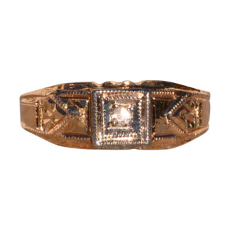 The Veneto: Antique Childs Ring with Natural Rose Cut Diamond