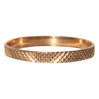 SOLD - The Lubrense: Diamond Cut Yellow Gold Stackable Band