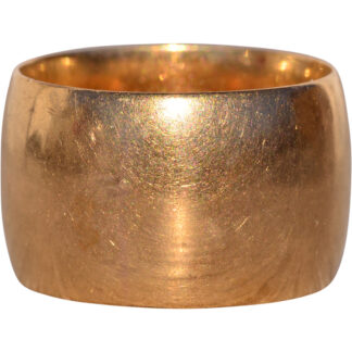 SOLD - The Sur Mer: Antique Wide Yellow Gold Wedding Band