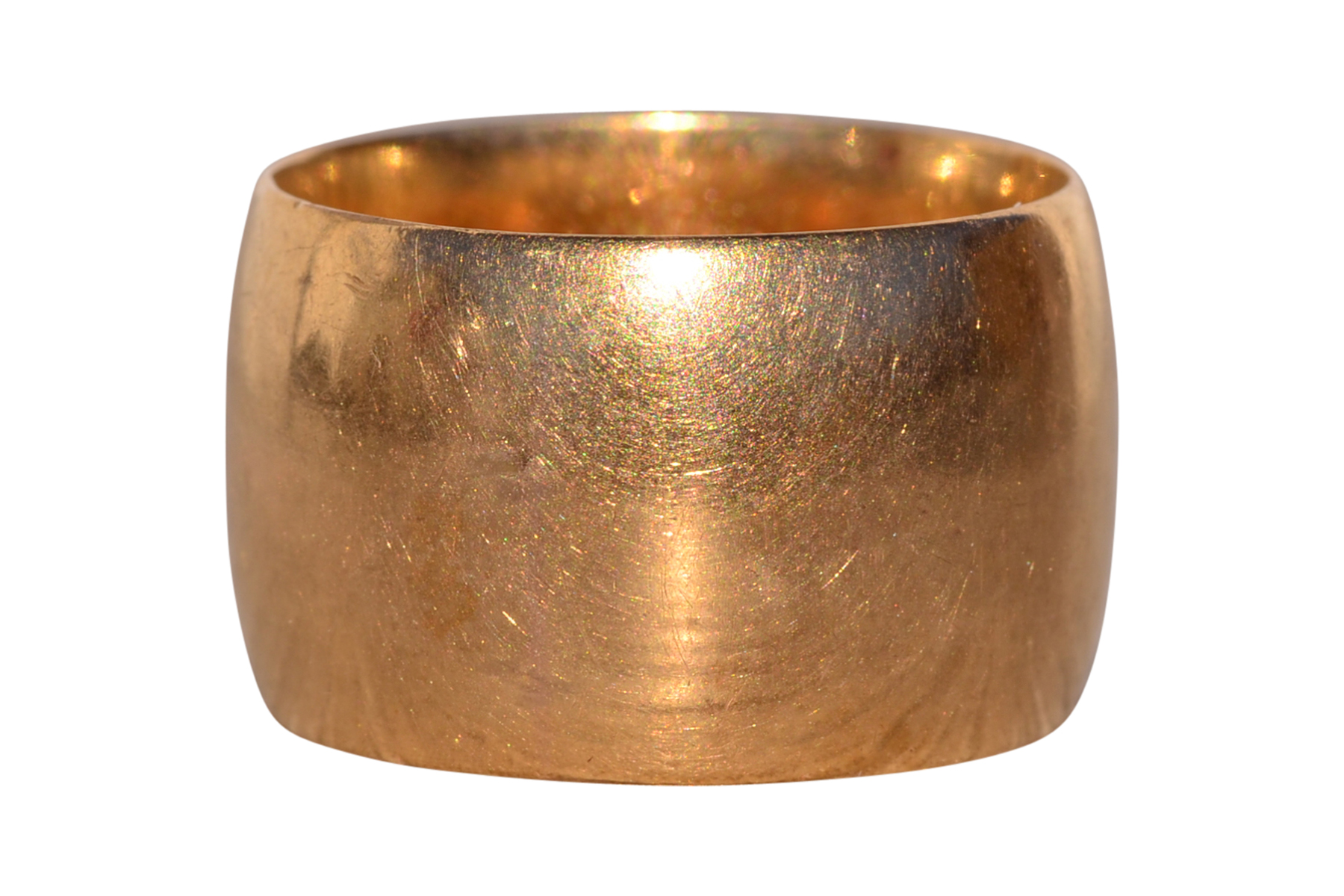 SOLD - The Sur Mer: Antique Wide Yellow Gold Wedding Band