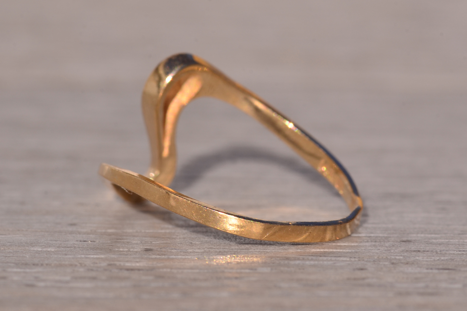 SOLD - The Massa: Flowing Bypass Ring with Natural Diamond - Image 4
