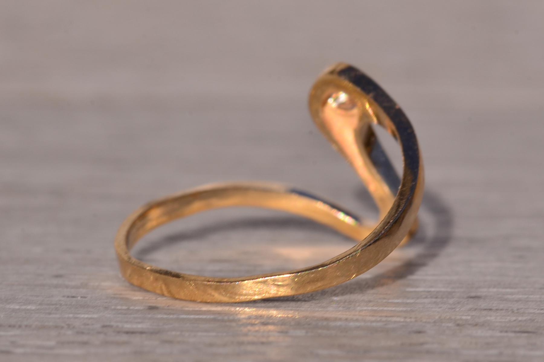 SOLD - The Massa: Flowing Bypass Ring with Natural Diamond - Image 5