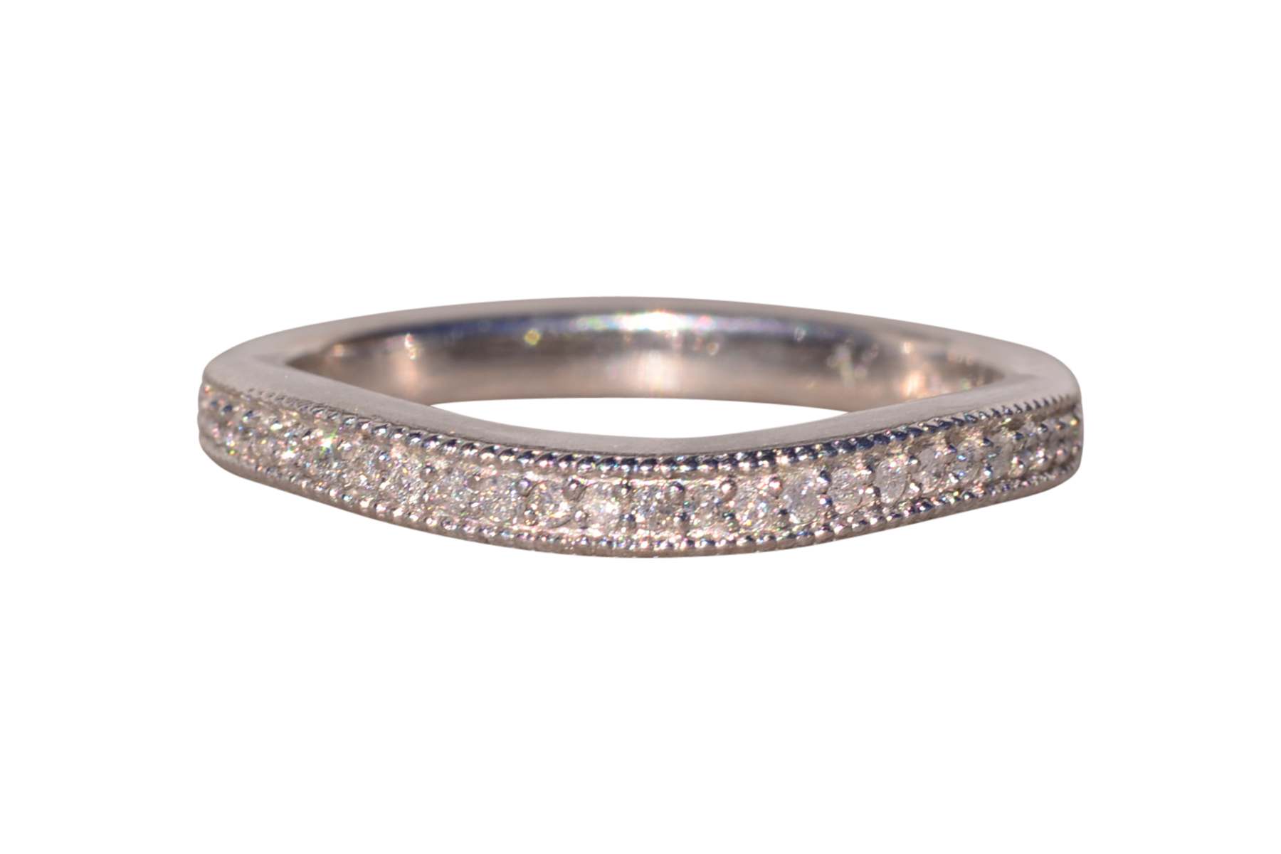 The Ceduna: Natural Diamond Contour Band in Platinum