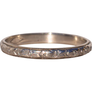 The Eraclae: Antique White Gold Patterned Band