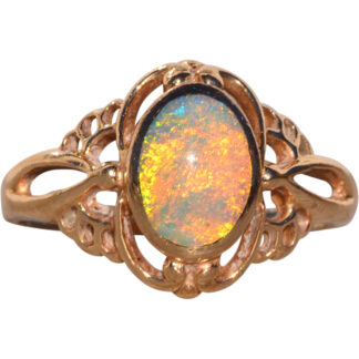 SOLD - The Aputula: Australian Opal Ring in Yellow Gold