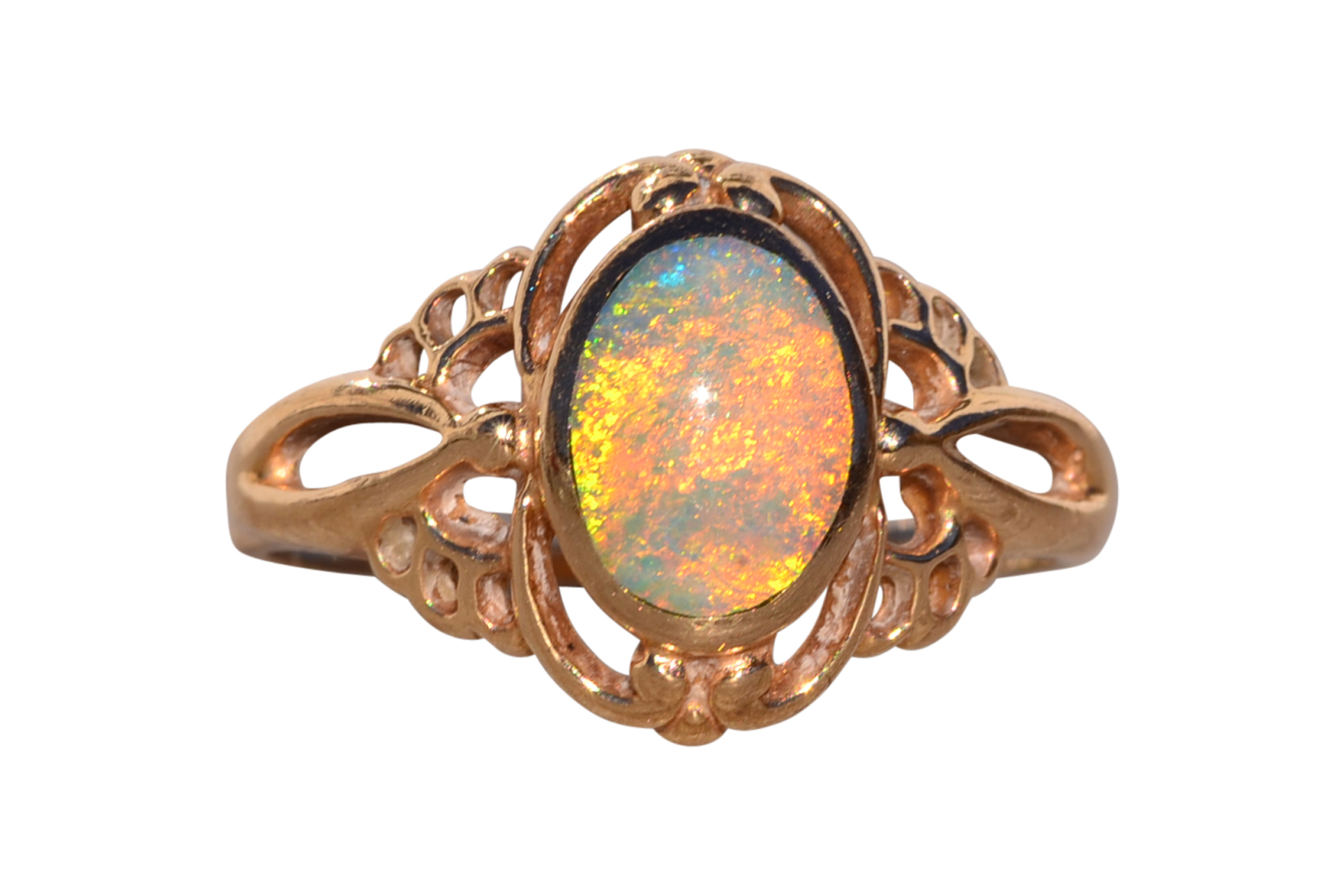 SOLD - The Aputula: Australian Opal Ring in Yellow Gold