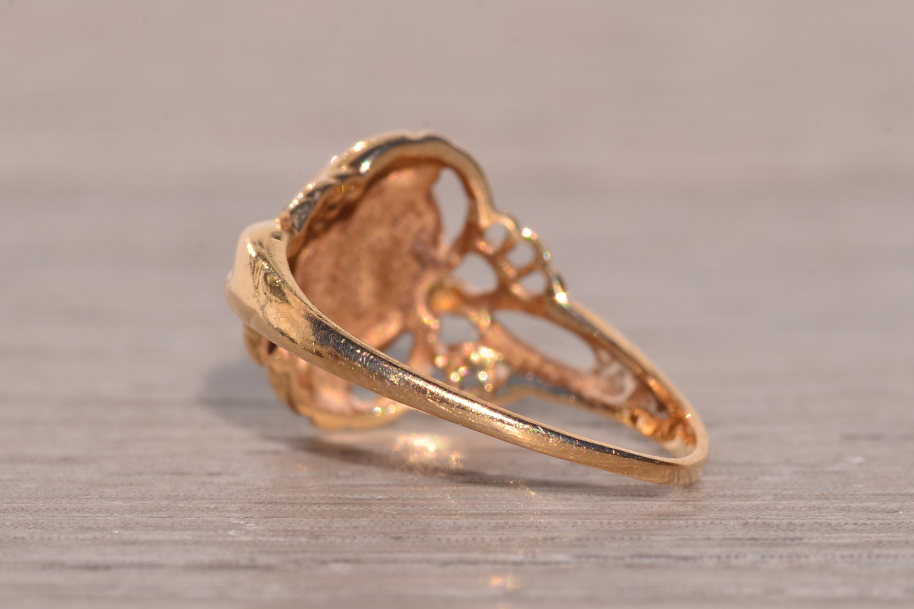 SOLD - The Aputula: Australian Opal Ring in Yellow Gold - Image 4