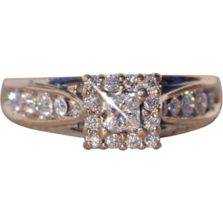 The Gloucester: Keepsake Signed White Gold Promise Ring with Natural Diamonds