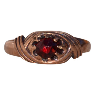 The Carlisle: Bohemian Rose Cut Natural Garnet in Rose Gold